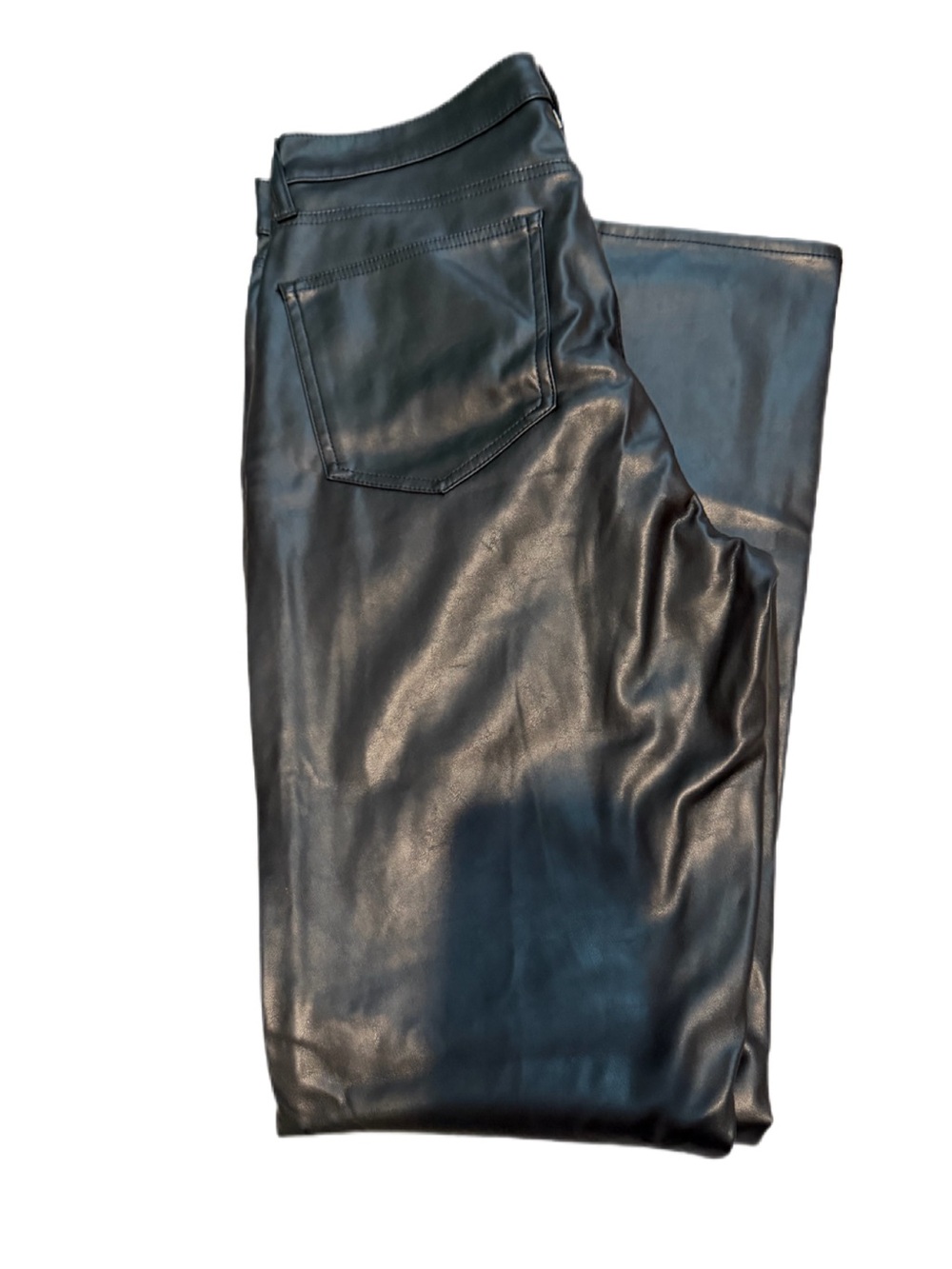 GAP Women's Black Vintage Slim High Rise Vegan Leather Pants 31 T